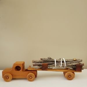 Wooden toy truck